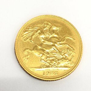 K22 England Sovereign gold coin Elizabeth 2.1982 gross weight 7.9g[CEBC4018]