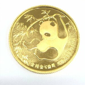 K24IG China Panda gold coin 1/4oz 25 origin 1985 gross weight 7.7g[CEBC4055]