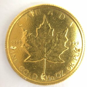 K24IG Canada Maple leaf gold coin 1/10oz 1985 gross weight 3.1g[CEBC4048]