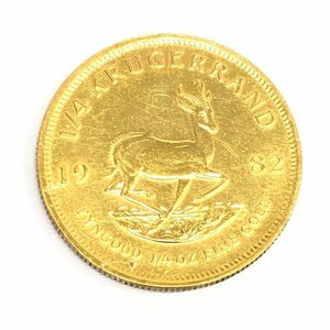 K22 south Africa also country Crew Galland gold coin 1/4oz 1982 gross weight 8.4g[CEBC4045]