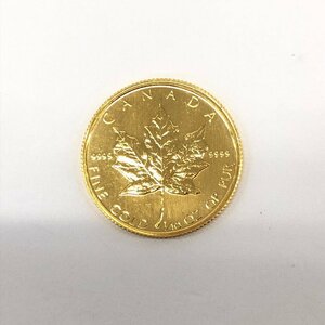 K24IG Canada Maple leaf gold coin 1/10oz 1988 gross weight 3.2g[CEBE1031]