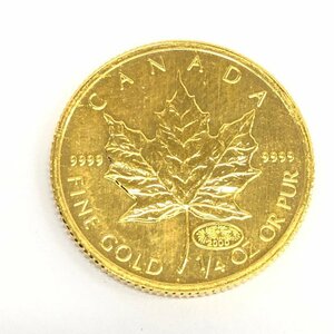 K24IG　カナダ　メイプルリーフ金貨　1/4oz　2000　総重量7.8g【CEBD4010】