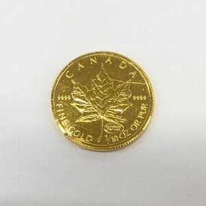 K24IG Canada Maple leaf gold coin 1/10oz 1999 gross weight 3.1g[CEBE6016]