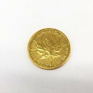 K24IG Canada Maple leaf gold coin 1/10oz 1988 gross weight 3.1g[CEBE6033]