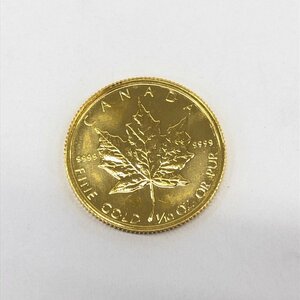 K24IG Canada Maple leaf gold coin 1/10oz 1987 gross weight 3.1g[CEBE6028]