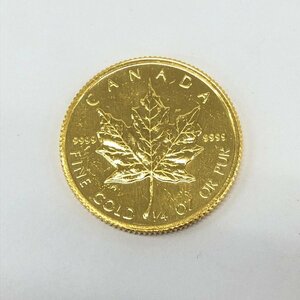 K24IG Canada Maple leaf gold coin 1/4oz 1984 gross weight 7.7g[CEBE1041]