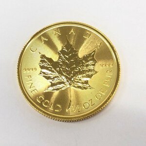 K24IG Canada Maple leaf gold coin 1/2oz 2023 gross weight 15.5g[CEBE6037]