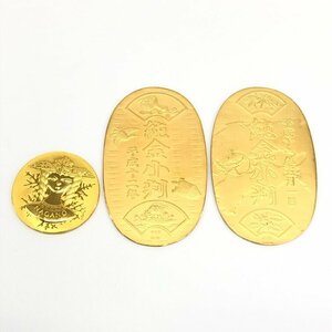 K24　純金メダル　純金小判　1000刻印　3枚まとめ　総重量49.0g【CEBC4051】