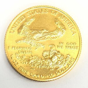 K22 America Eagle gold coin 1/4oz 10 dollar gross weight 8.5g[CEBC4060]