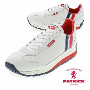 PATRICK Patrick men's MARATHON marathon 98800 white tricolor leather sneakers 43 27cm new goods 