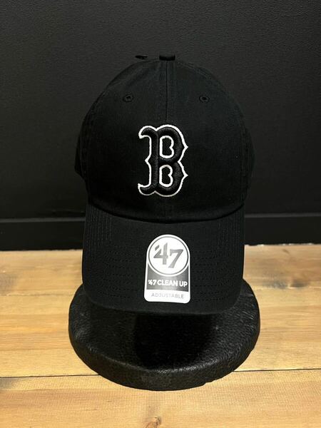 47 Red Sox CREAN UP 黒 ボストン レッドソックス ニューエラ キャップ ブラック ユニセックス メンズライク ストリート メジャーリーグ