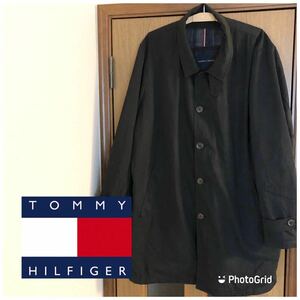 ビッグサイズ　トミーヒルフィガー　TOMMY HILFIGER XXL 中綿　ステンカラーコート　ブラック