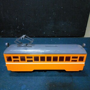  railroad vehicle type savings box . dealer . goods ornament interior total length approximately 26cm height approximately 13cm thickness approximately 7cm vehicle form unknown 