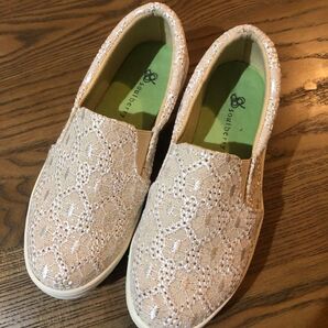 廃盤レア◇ソウルベリー soulberry◇刺繍レース◇スリッポン◇キナリ◇Sサイズ