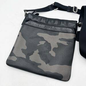1 jpy [ ultra rare ] Coach COACH shoulder bag sakoshu pochette camouflage camouflage men's lady's 