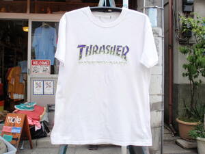 貴重！THRASHER（スラッシャー）　胸に刺繍の入ったTシャツ　サイズM