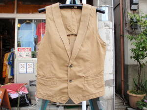  beautiful goods! made in Japan LOUNGE LIZARD( Lounge Lizard ) flax by using . khaki color. design the best size 3