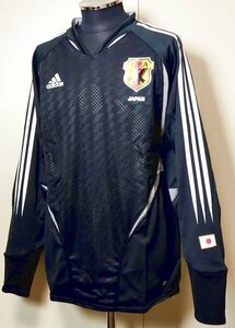 サッカー 日本代表 2004 ゴールキーパーユニフォーム Oサイズ アディダス 日本製 長袖 GK キーパージャージ 04 背番号なし ブラック