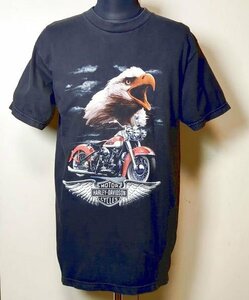 USA製 ハーレーダビッドソン Tシャツ M イーグル バイクプリント ビッグロゴ 90ｓ ヴィンテージ HARLEY-DAVIDSON