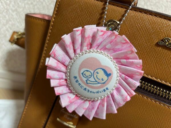 完成品販売和柄 マタニティマーク ロゼット ハンドメイド
