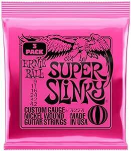 【正規品】 ERNIE BALL 3223 エレキギター弦 (09-42) SUPER SLINKY 3Set Pac