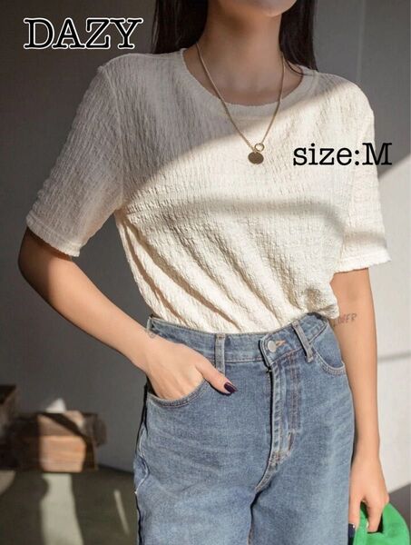 SHEIN DAZY テクスチャーブラウス Tシャツ Mサイズ