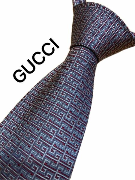 【極美品】グッチ GUCCI ネクタイ　紳士　ハイブランド　ブランドネクタイ　シルクネクタイ