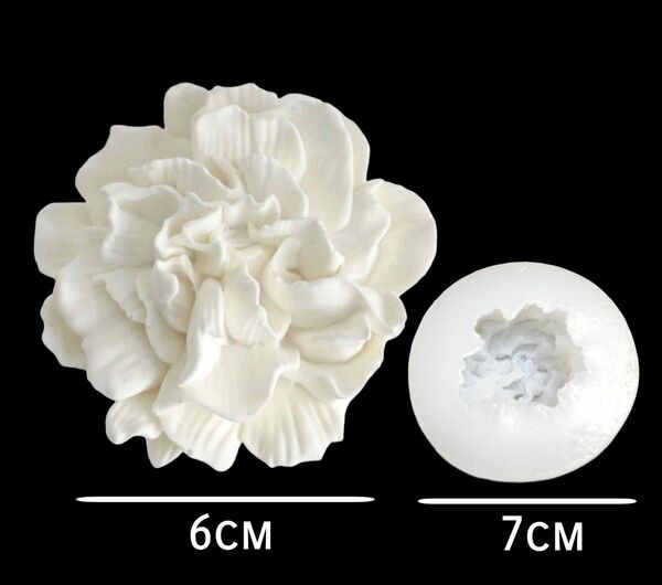 シリコンモールド　カーネーション　花　シリコン型　キャンドル　キャンドル型　キャンドルモールド　型　立体　韓国　樹脂粘土　樹脂