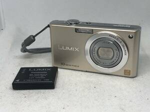 Panasonic LUMIX DMC-FX35 ゴールド ストラップ・バッテリーセット