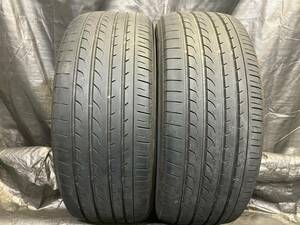 バリ溝 ヨコハマ 225/45R18 BluEarth RV-02 2本セット 中古タイヤ 2021年製 225/45-18 クラウン プリウスα オデッセイ マークX 等