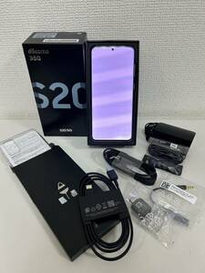 【F-15159】 docomo Galaxy S20 5G SC-51A クラウドブルー IMEI:35332110924533 判定〇 画面不良 ジャンク品 付属品完品 スマホ