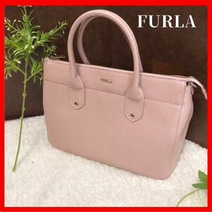 【FURLA】フルラ　pink 2WAY ショルダーバッグ ハンドバッグ　トートバッグ　レザー　ピンク　保存袋付き