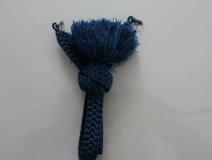  silk flat strike . feather woven cord hook attaching navy blue 