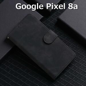 Google Pixel8a ケース 手帳 ブラック