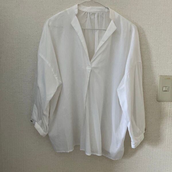 ジーナシス☆7部丈☆ホワイトシャツ☆美品
