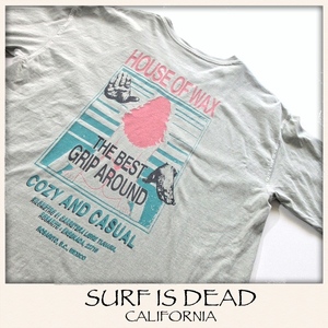 【SURF IS DEAD サーフイズデッド / カリフォルニア】Safari掲載ブランド◎ 米国製 バックプリント Tシャツ L!! （MADE IN USA）