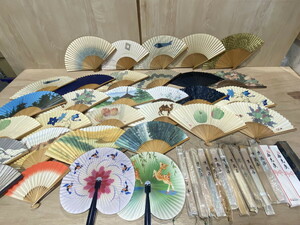 [15-19] fan set sale . Japanese style kimono small articles fashion accessories Japan dancing .. approximately 46 point long-term keeping goods secondhand goods junk contains 