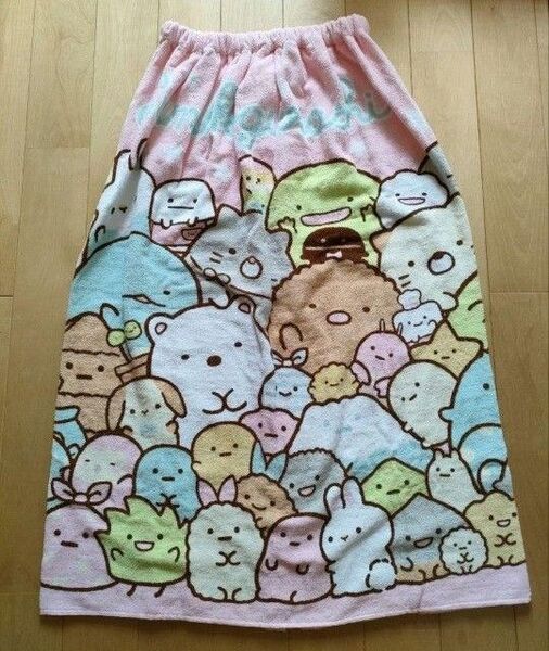 すみっコぐらし ラップタオル 巻きタオル 80丈