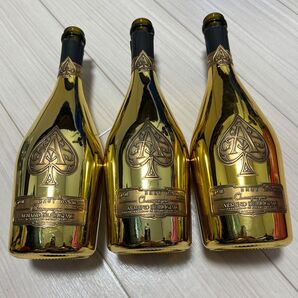 アルマンドゴールド 空瓶3本セット シャンパン スパークリングワイン ゴールド