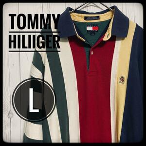 ◆ Tommy Hilfiger ◆ トミーフィルフィガー ポロシャツ L オーバーサイズ ビッグサイズ US古着 アメリカ XL Y2K