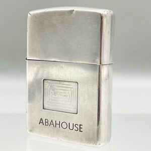 ZIPPO ABAHOUSE アバハウス ジッポー オイルライター 喫煙具 喫煙グッズ ライター 火花 当時物 タバコ 煙草 アパレル ブランド シルバー