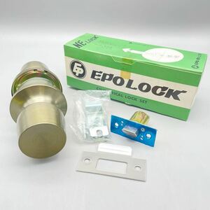 【新品 未使用品】 EPO LOCK エポロックドアノブ A-K541-SP 空錠 ステンレス アンバーカラー バックセット 60m/m DIY 建具 リフォーム 建材