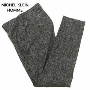 MICHEL KLEIN HOMME ミッシェルクラン オム EVALET★ メッシュ ストレッチ テーパード スラックス パンツ Sz.50　メンズ　C4B02343_5#R