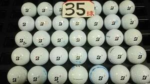 0433　A　ブリヂストンゴルフ（TOUR・BX）　ホワイト（マーカー有り）　35球