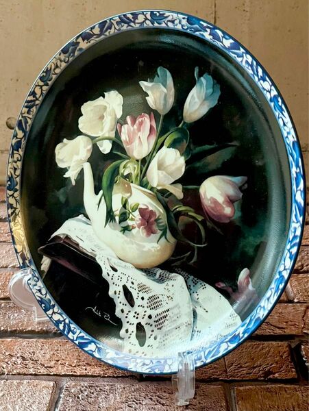 Teatime Tulips 海外 プレート 直径20.5cm 飾り皿