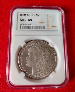 ■ 1889年 スラブケース入り MS68 モルガンダラー Morgan 銀 モーガン 古銭