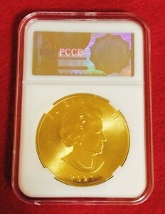 * PCCBs Rav in the case Elizabeth Ⅱ Maple leaf gold coin 2021 year s rough in the case Gold coin medal 