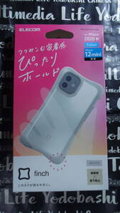 ELECOM iPhone 12 mini ハイブリッド ケース finch ぴったりホールド ホワイト2種素材特殊成形四隅エアクッション配置カメラレンズ保護設計