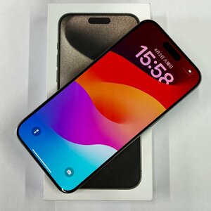 【送料無料/中古超美品】国内版SIMフリー iPhone15 Pro Max 512GB ナチュラルチタニウム MU6W3J/A Apple【四丁目店】