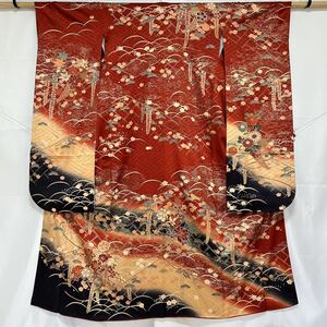 #. clothes shop .# beautiful goods! gorgeous long-sleeved kimono ... light woven gold paint . flower silk length 165.5cm.65cm KUR358
